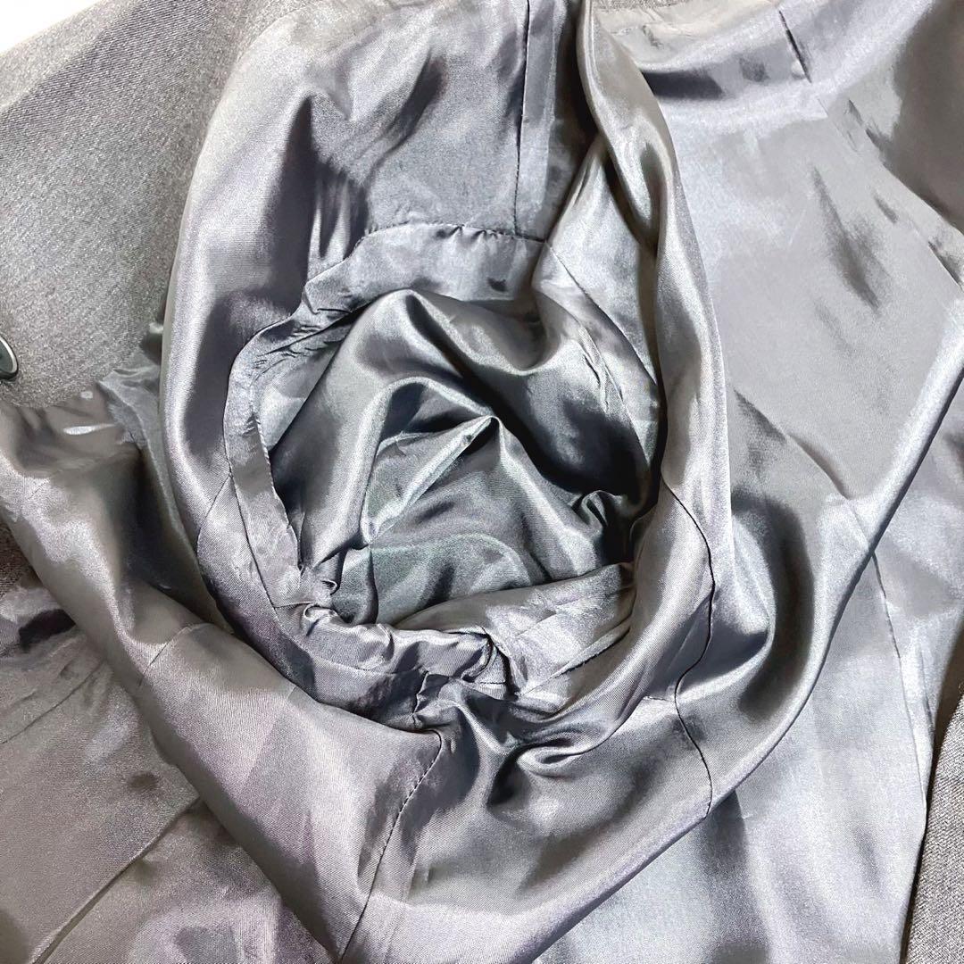 美品 バーバリー ロンドン ダブル 金ボタン テーラード ジャケット グレー