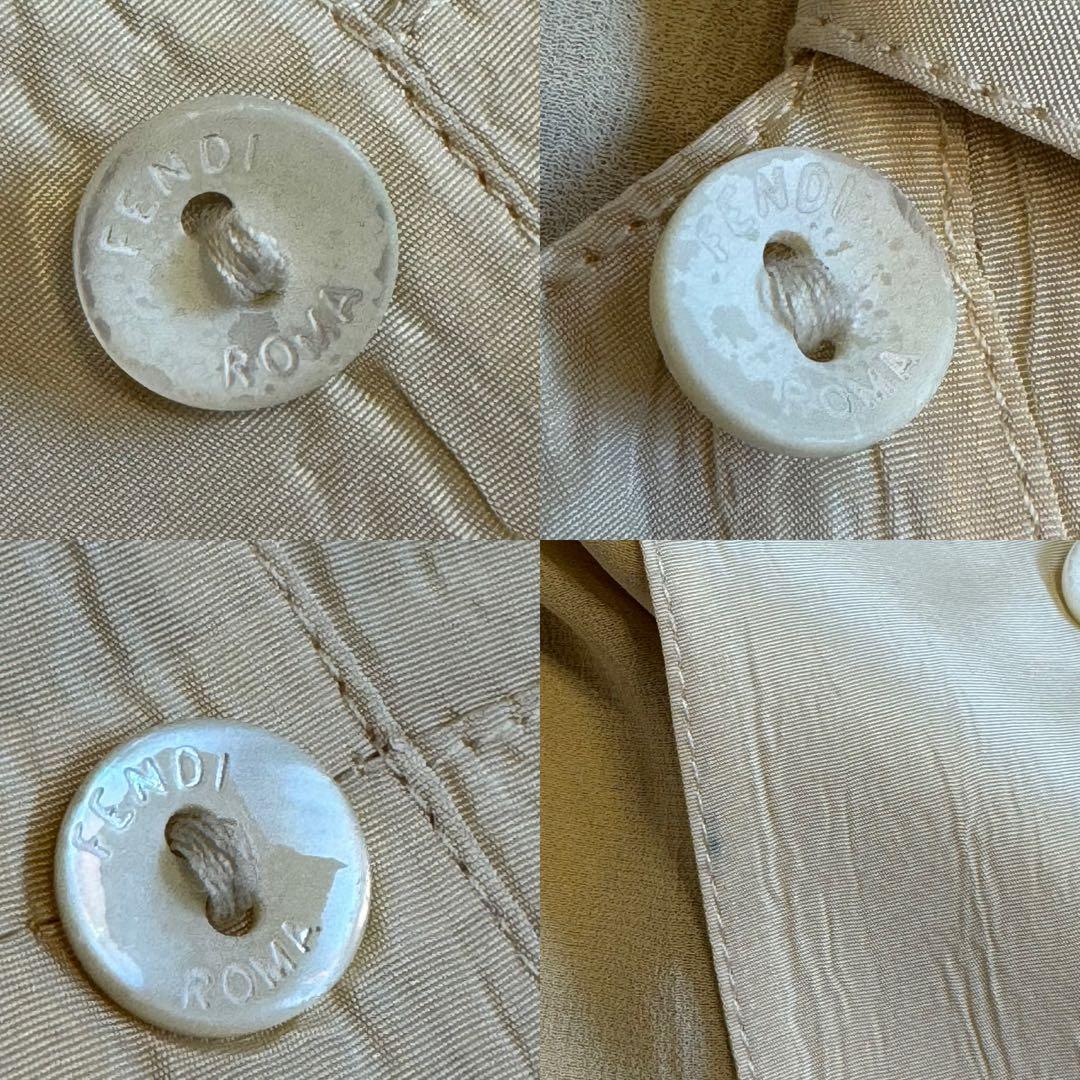 FENDI フェンディ　アセテート✖️シルク　スプリングコート　46 ヴィンテージ