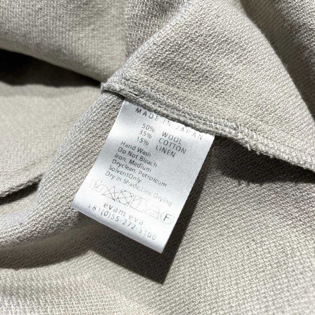 evam eva★近年秋冬モデル　ウールリネン　シャツワンピース　ローブ
