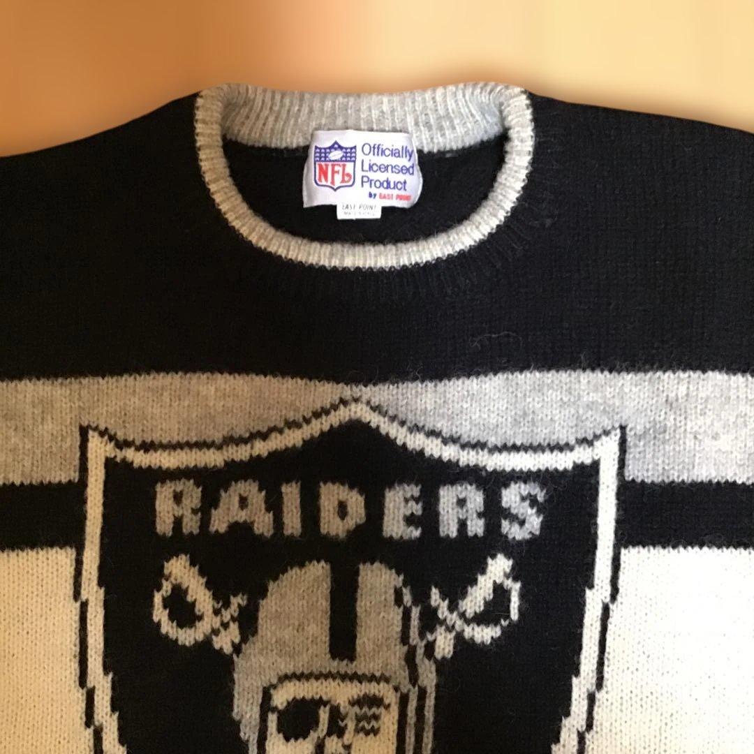 新品NFL RAIDERS オフィシャルセーター wool 100% サイズF