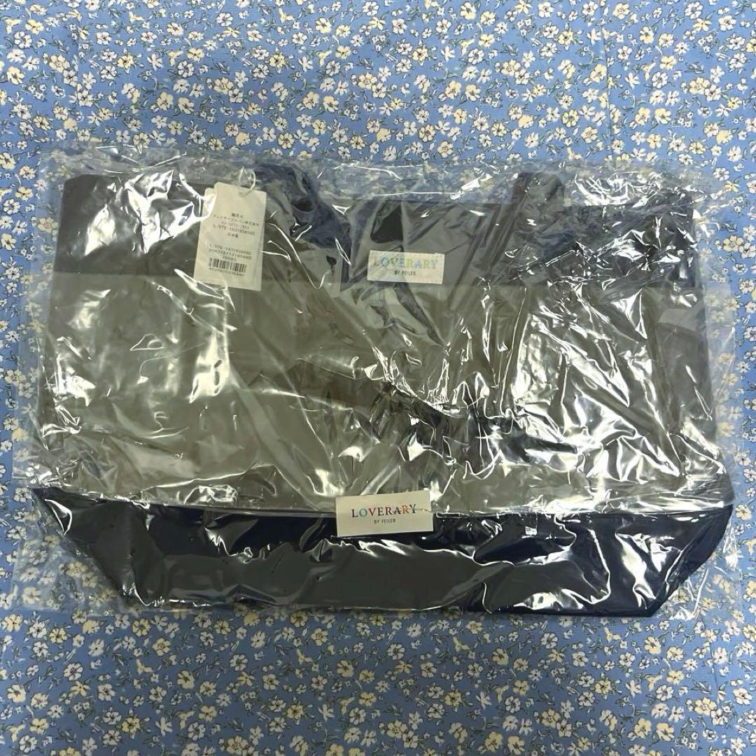 オールドテディワッペントートバッグ ネイビー ラブラリーバイフェイラー 大サイズ