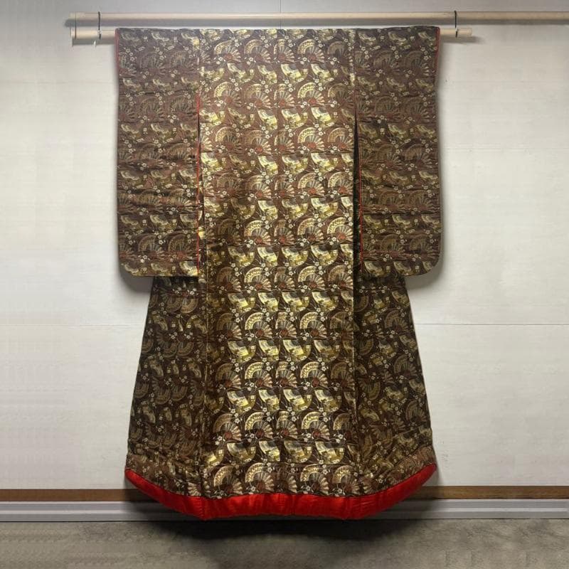 時代 打掛①アンティーク着物 明治~大正 正絹 結婚式 婚礼 金襴緞子【美品】