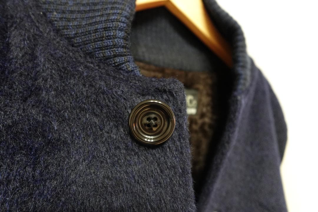 【豆知識】Slow Gun　スタジャン　ブルー×ブラウン アルパカ×レザー