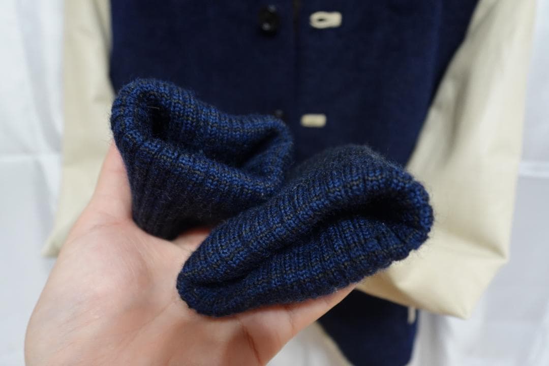 【豆知識】Slow Gun　スタジャン　ブルー×ブラウン アルパカ×レザー