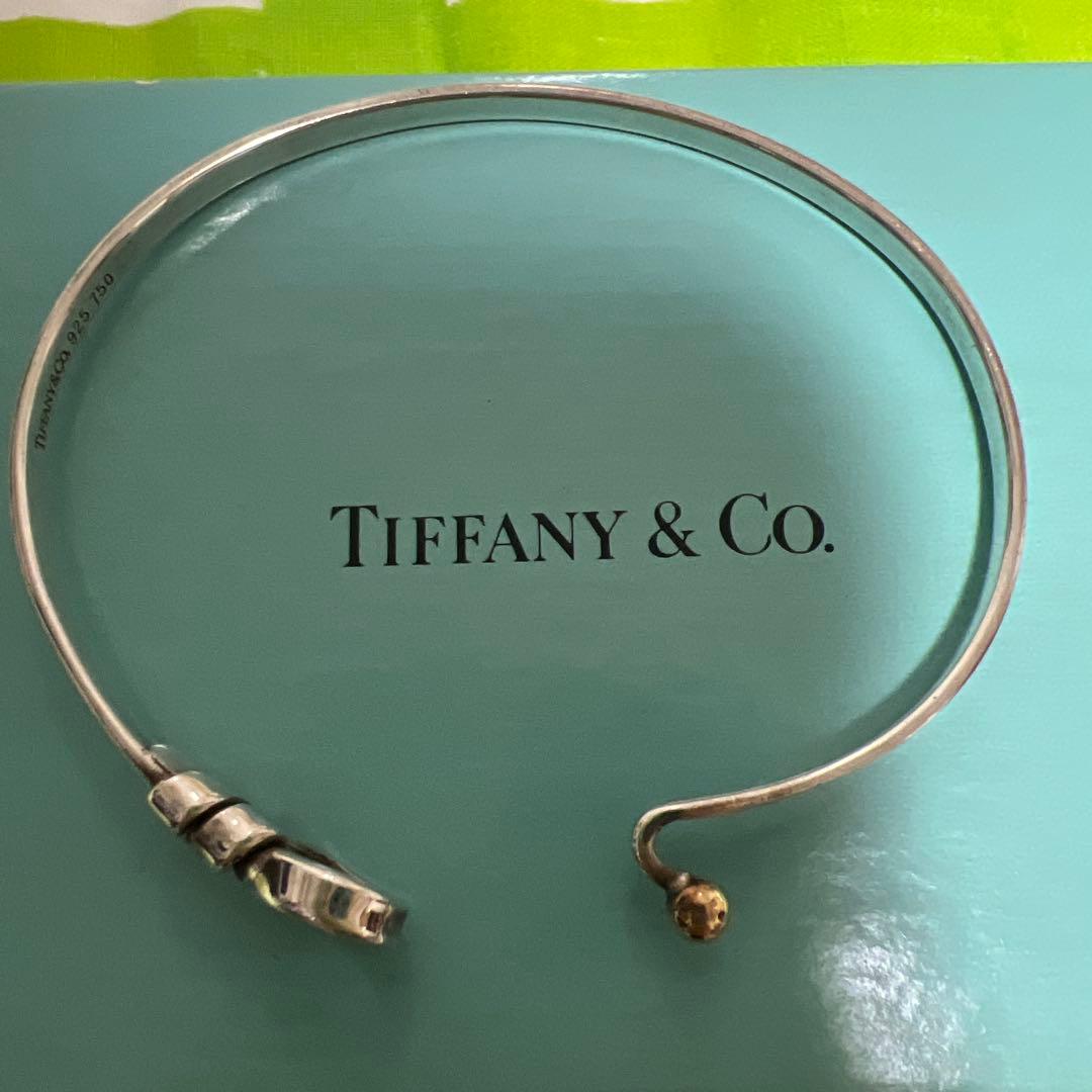ティファニー　シルバーゴールド　バングル