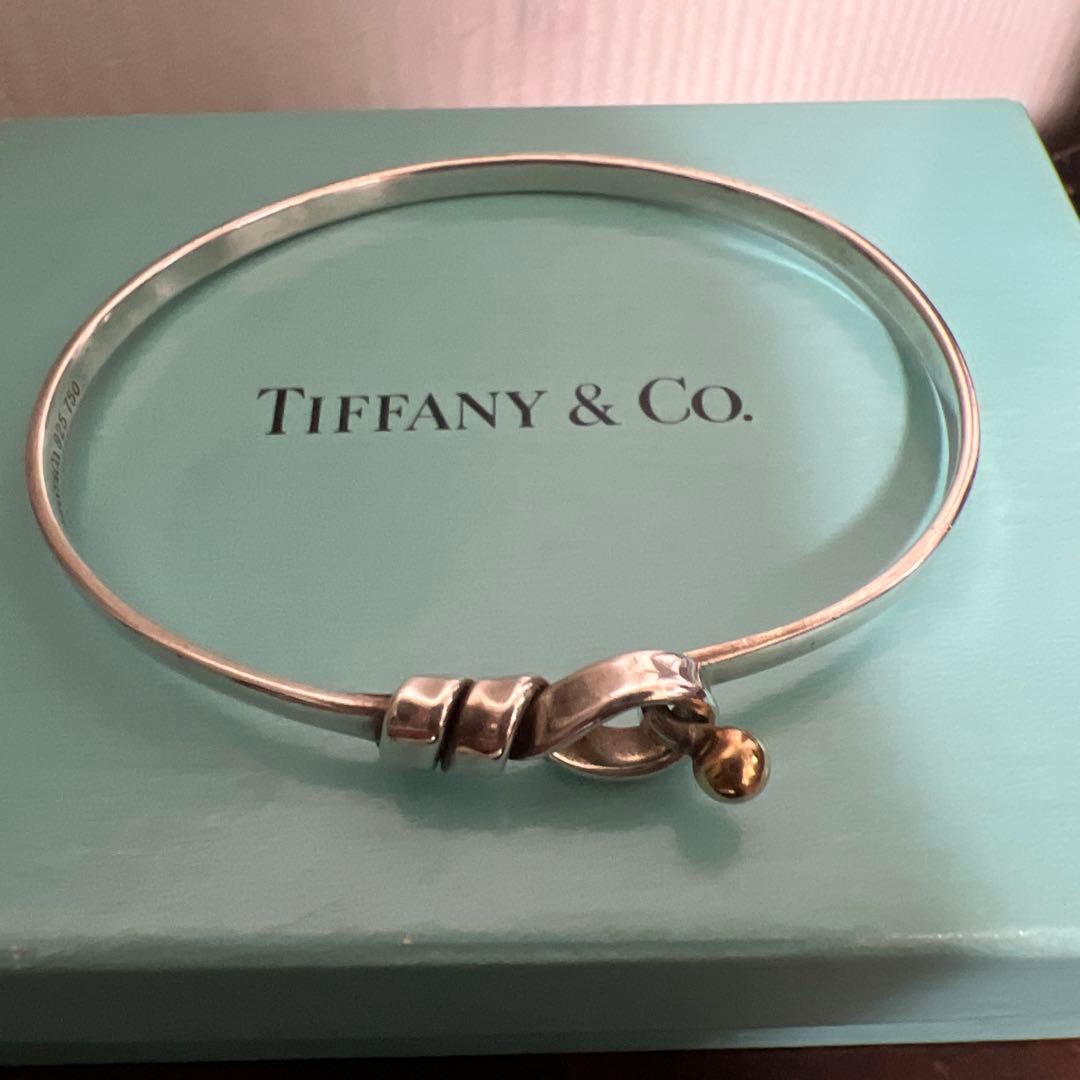 ティファニー　シルバーゴールド　バングル