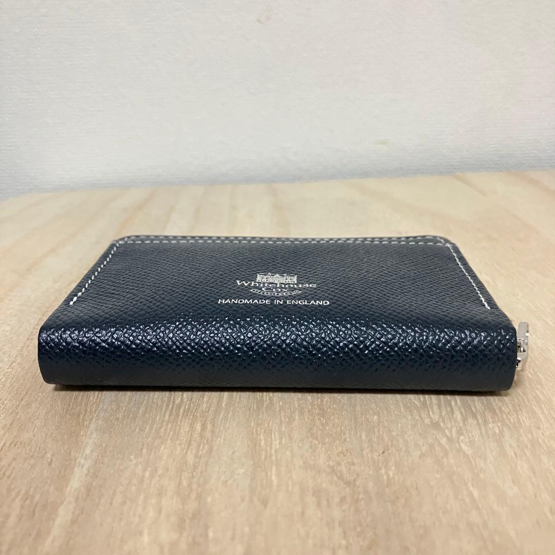 訳あり✨未使用✨ホワイトハウスコックス✨ミニ財布✨ブライドルレザー✨ネイビー