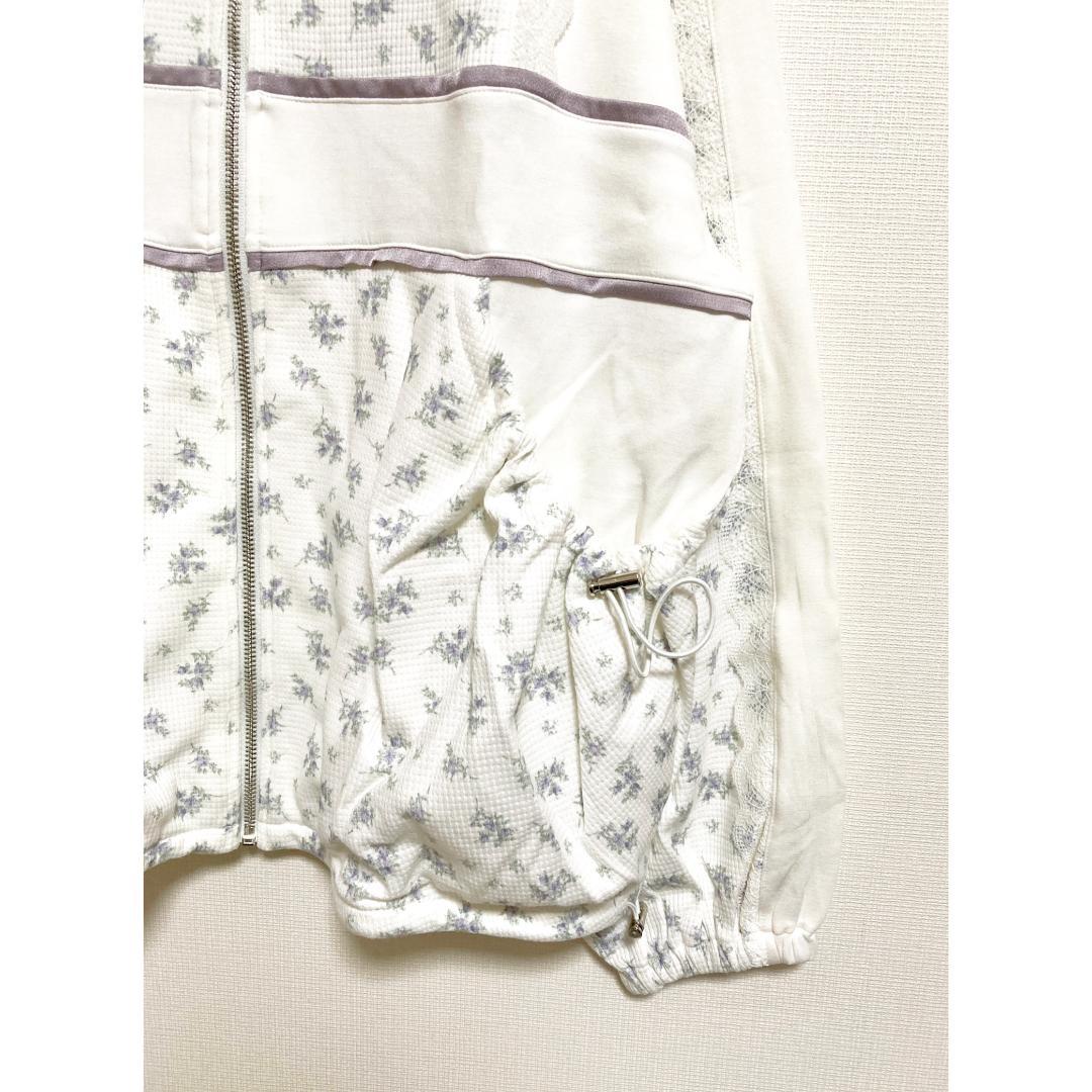 merry jenny 新品 ブルー floralコンビトラックジャケット