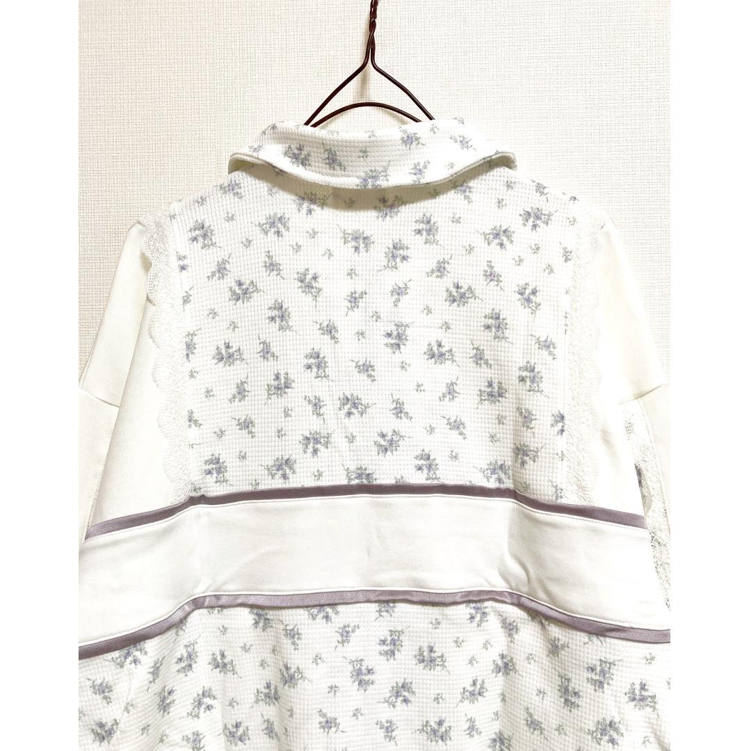 merry jenny 新品 ブルー floralコンビトラックジャケット