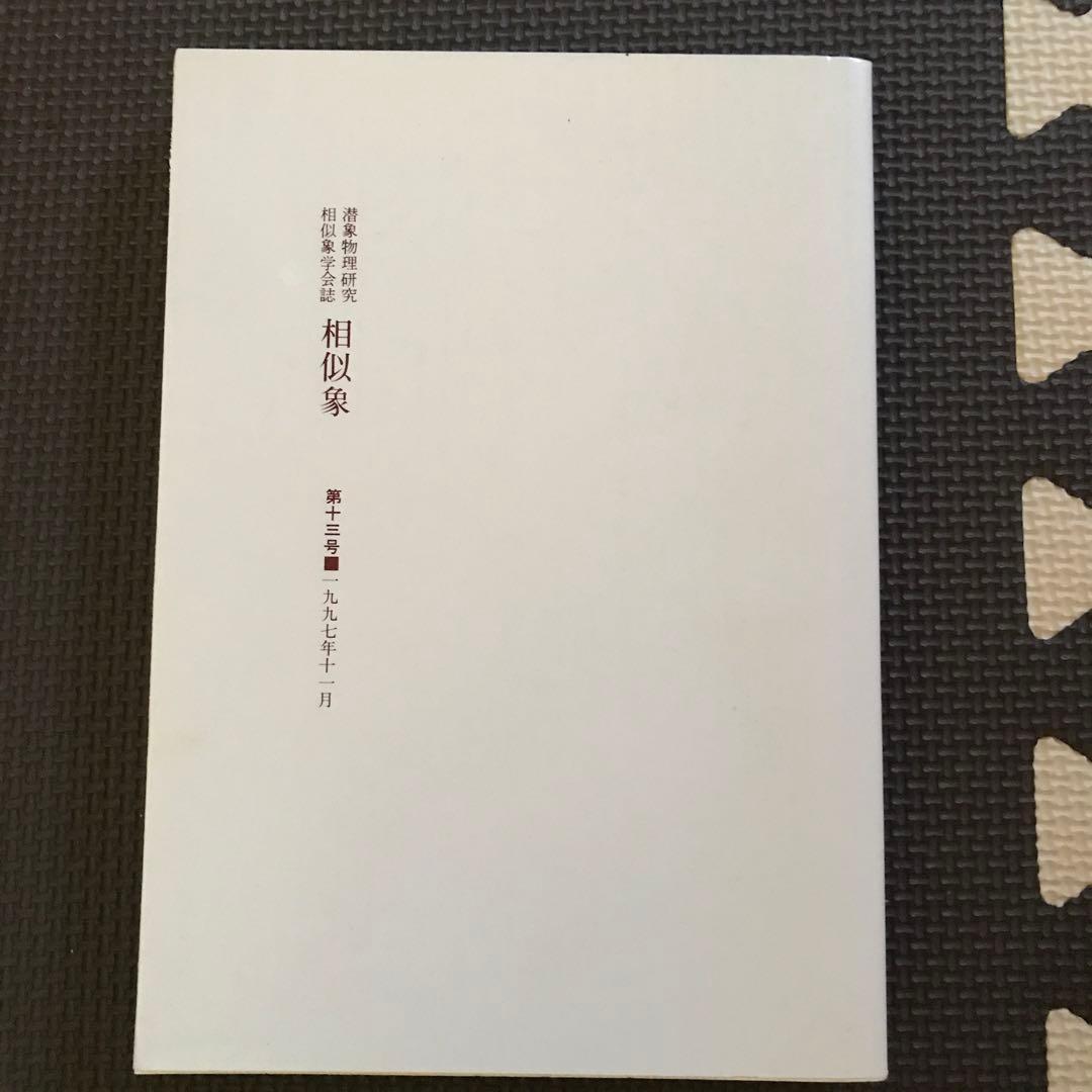 相似象学会誌　相似象　第１３号