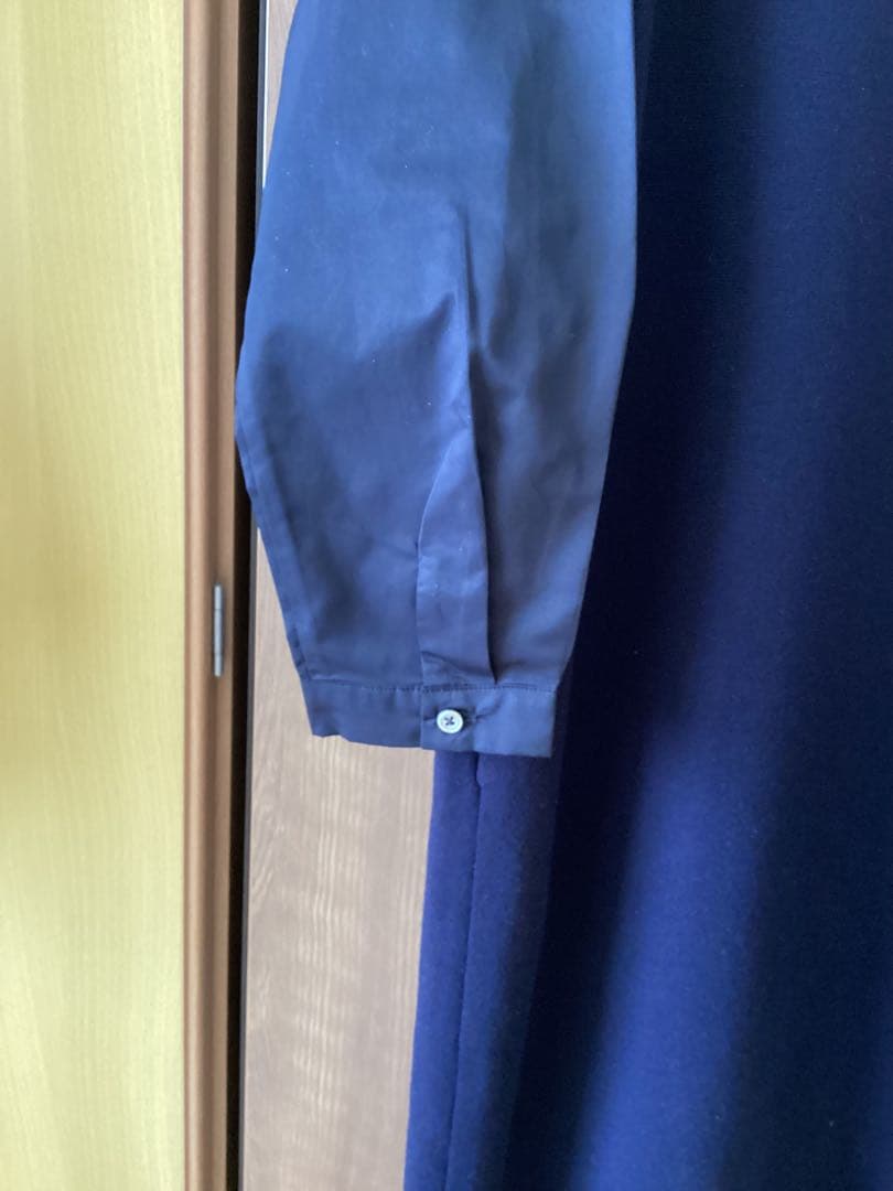 24AW ジェイプレス　CLOTH COMBI KNIT ワンピース　ネイビー系