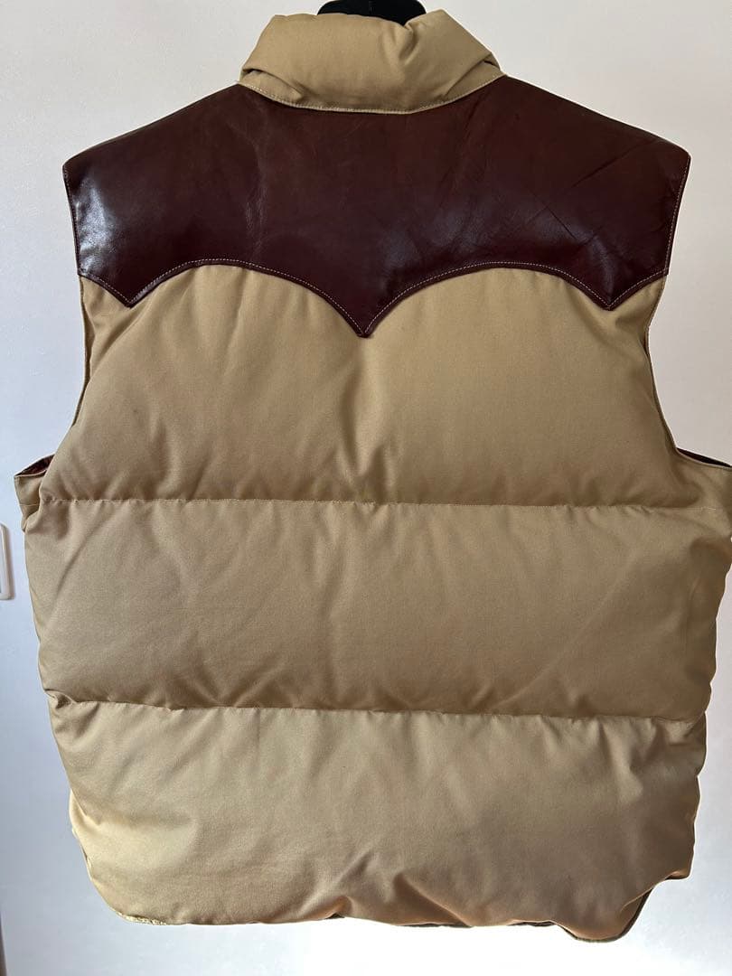 SUGAR CANE ダウンベスト Lサイズ ベージュ・ブラウン