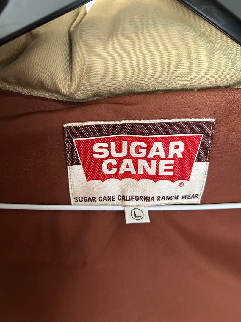 SUGAR CANE ダウンベスト Lサイズ ベージュ・ブラウン