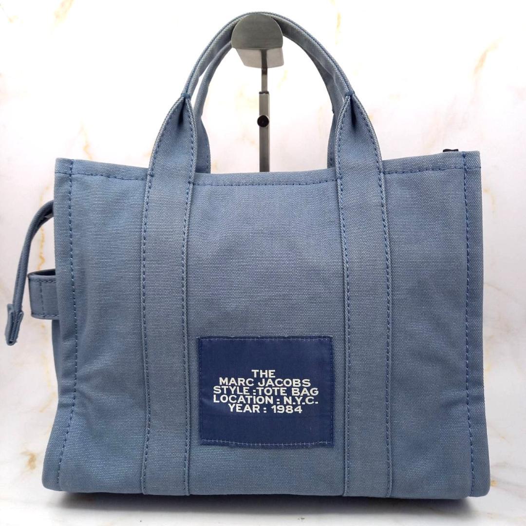 ✨良品✨ マークジェイコブス THE TOTE BAG 2way キャンバス 青