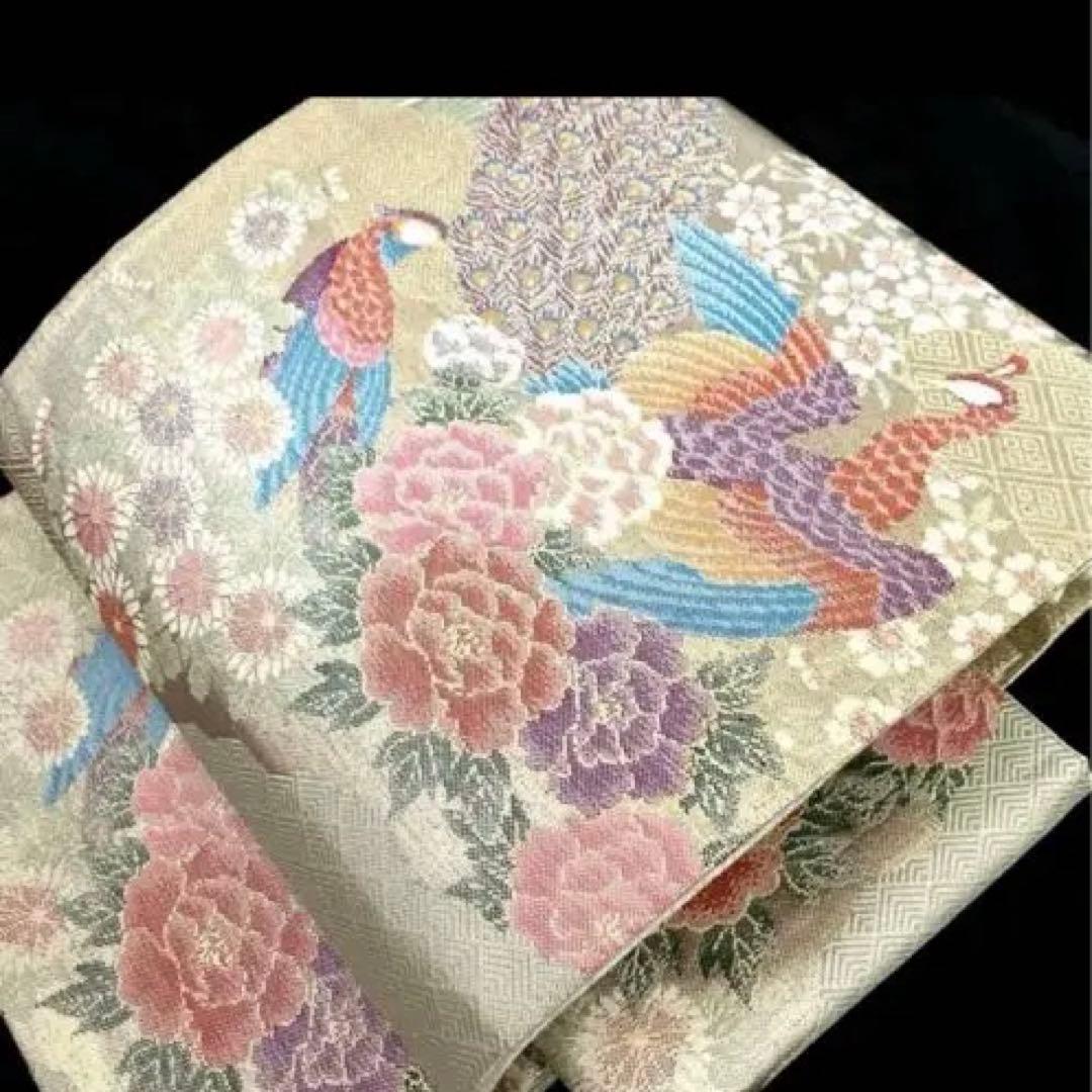 高級本箔佐賀錦　二重太鼓　作り帯