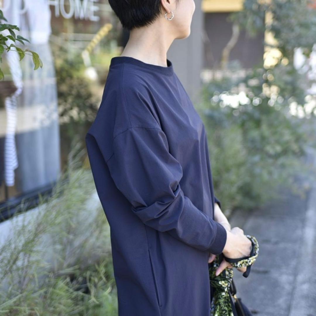 【極美品】OUR アワホーム チュニック プルオーバー ワンピース 紺