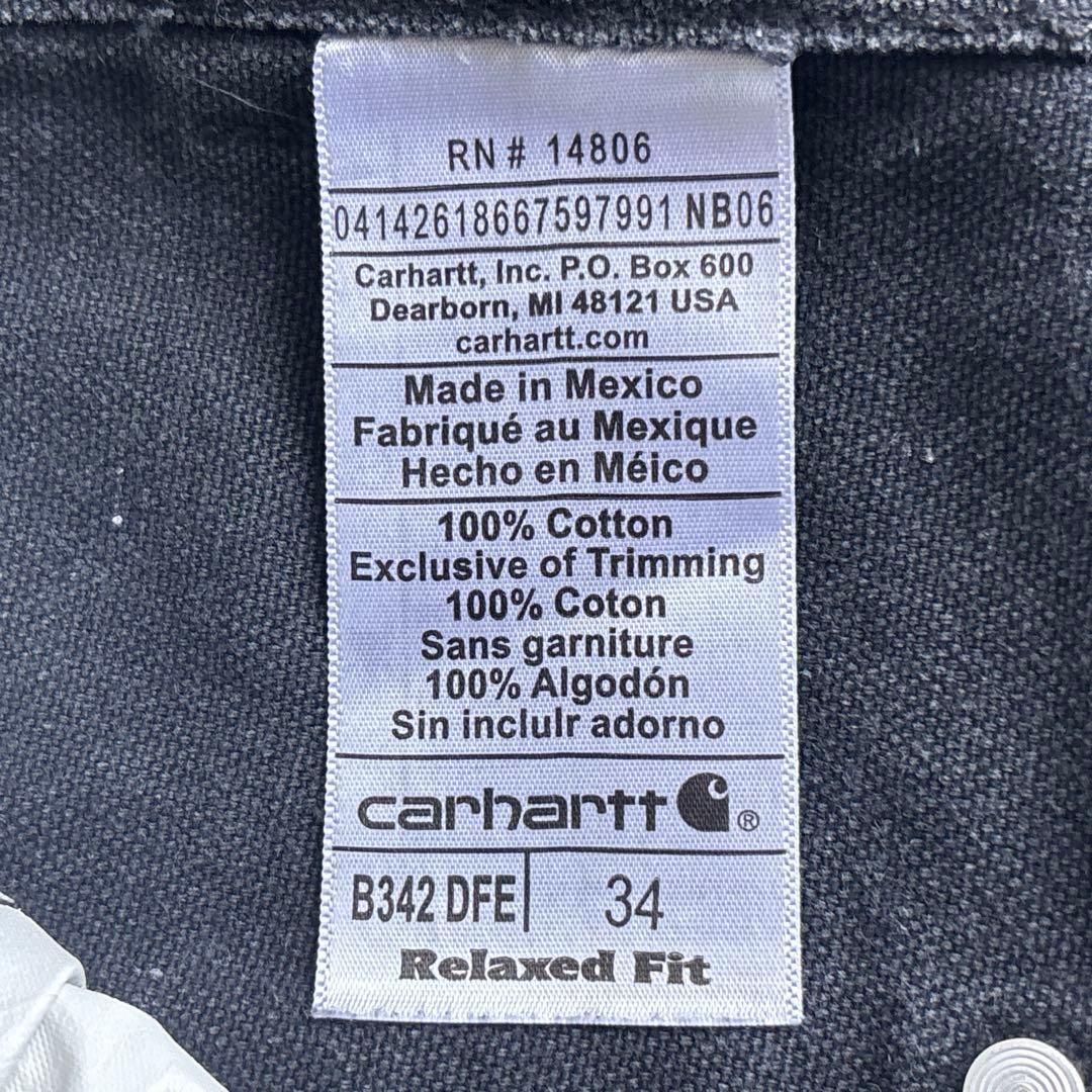 carhartt カーハート【W34】ダブルニー ショートパンツ フェード 黒