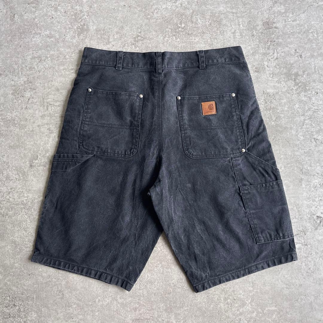 carhartt カーハート【W34】ダブルニー ショートパンツ フェード 黒