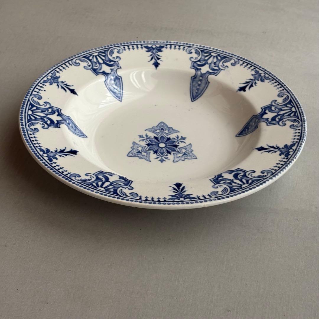 フランスアンティーク リュネヴィル ブルーの紋章 スーププレートB