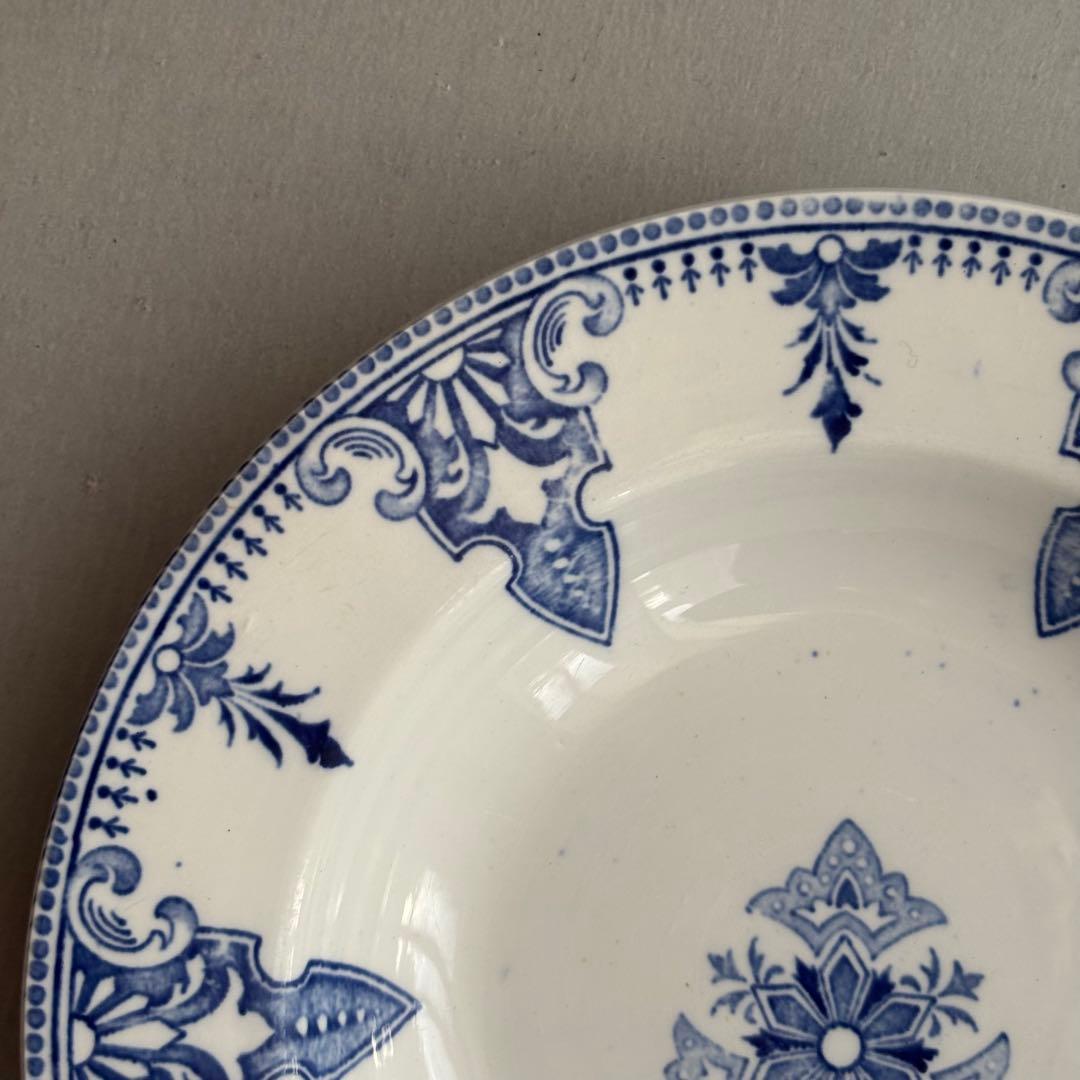 フランスアンティーク リュネヴィル ブルーの紋章 スーププレートB