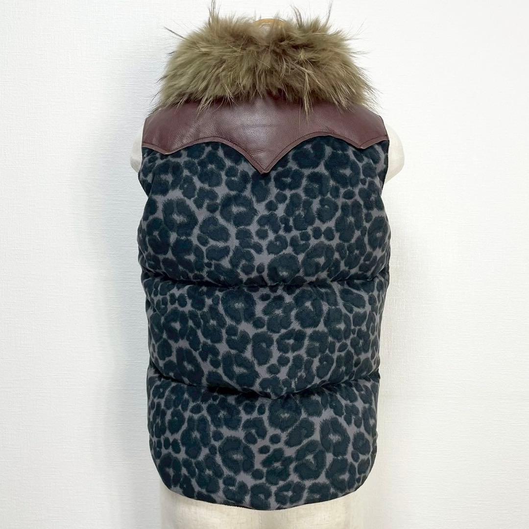 y2k❤️ HYSTERIC GLAMOUR ヒョウ柄 ファー襟 中綿 ベスト