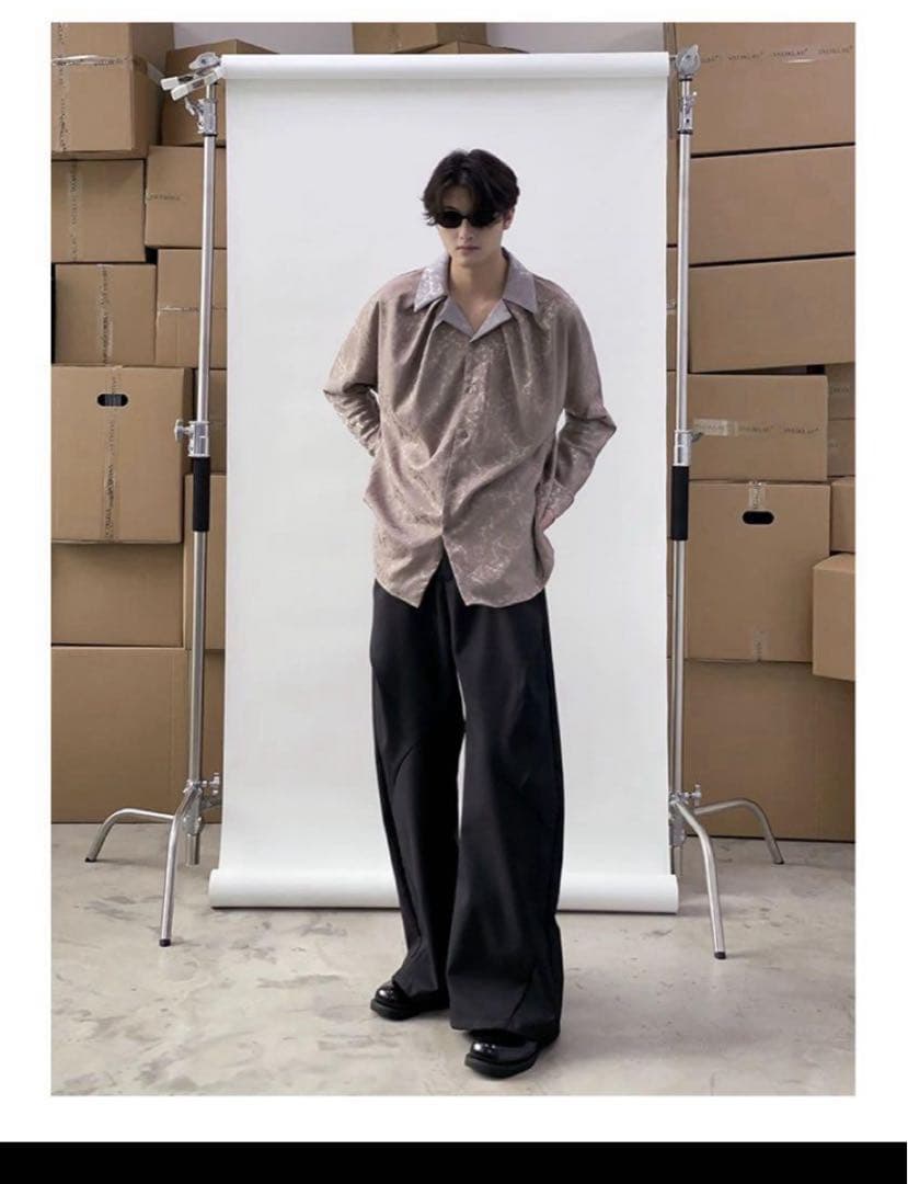 SNEAKLAU- DEFORMATION WIDE PANTS（BLACK）