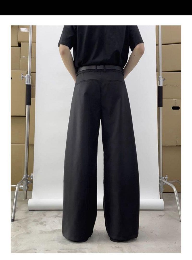 SNEAKLAU- DEFORMATION WIDE PANTS（BLACK）