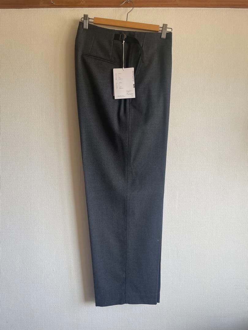 un/unbient/アン/アンビエント ライトウールサージ ワイドプルパンツ