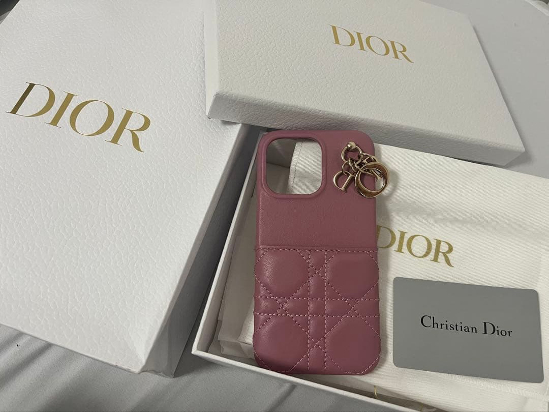 ディオール　iPhone13 PRO ケース　レディディオール　ピンク