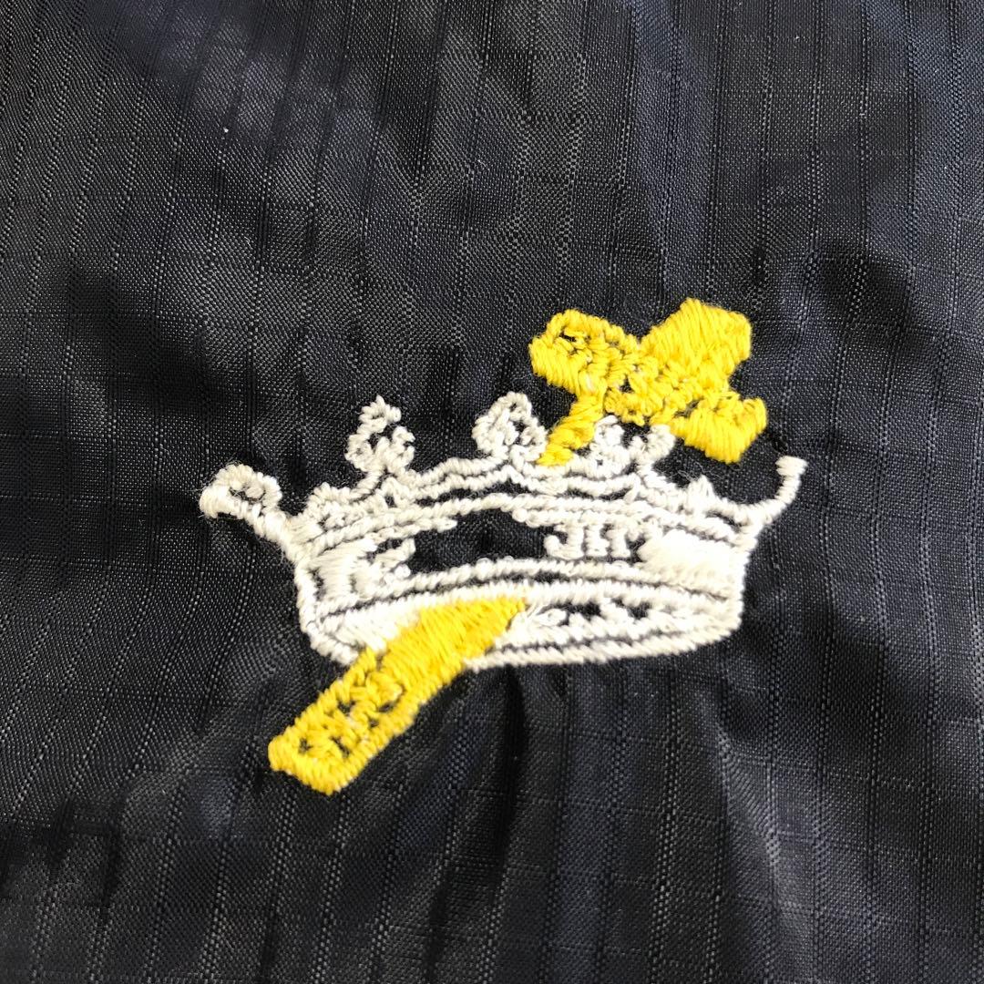 ブランド古着！FACETASM ダウンマフラー 十字架 刺繍 デザイン ブラック