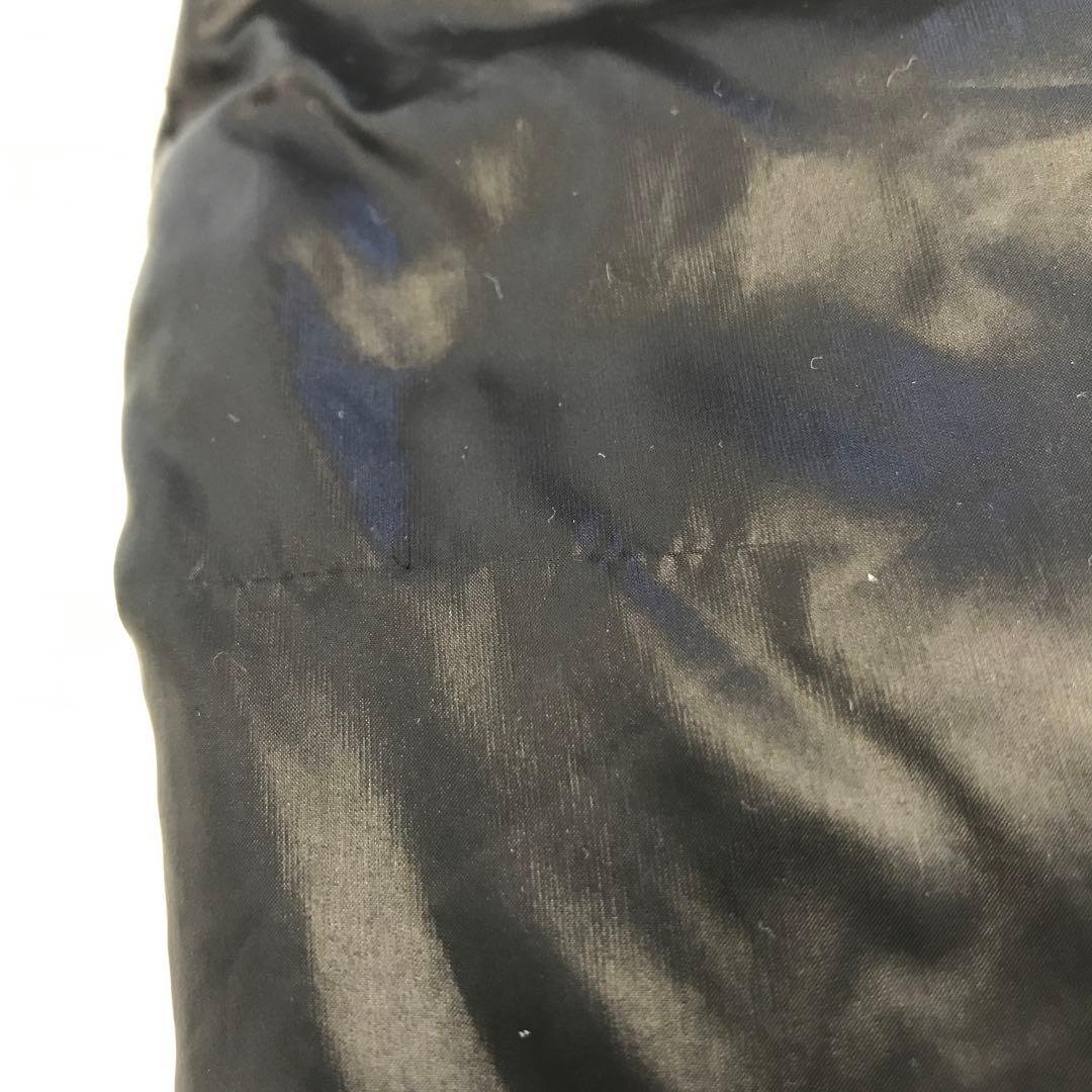 ブランド古着！FACETASM ダウンマフラー 十字架 刺繍 デザイン ブラック