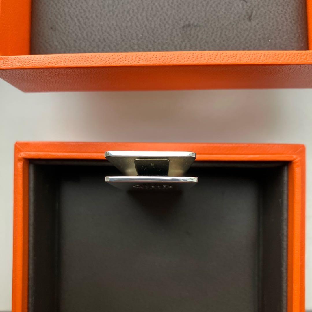 美品 HERMES エルメス マネークリップ シルバー925 エヴリン 箱付き