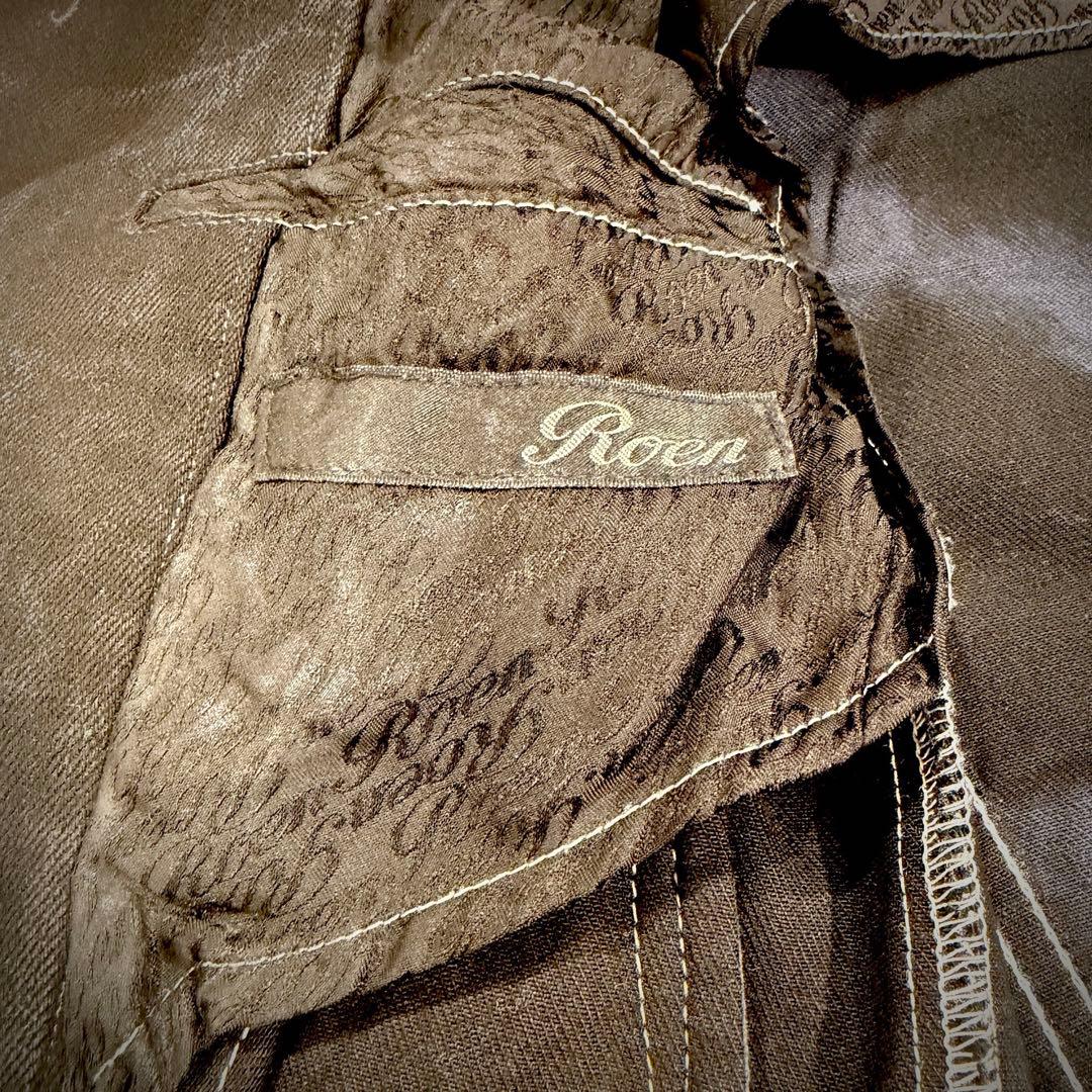 【美品】Roen ロエン オイル加工 デニムジャケット 44 HYDE着用モデル