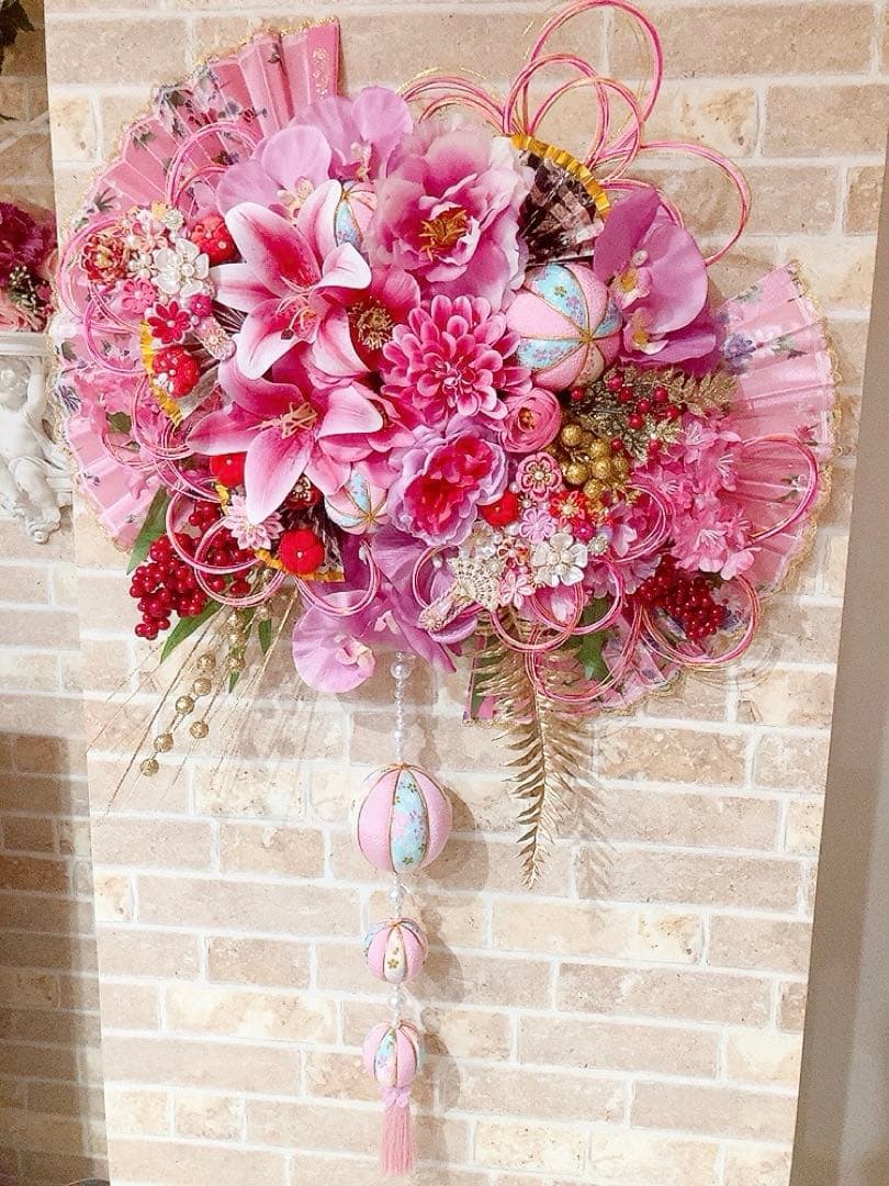 超豪華！豪華絢爛♡最高峰のお正月リース♡造花リース♡超特大サイズ♡お正月飾り