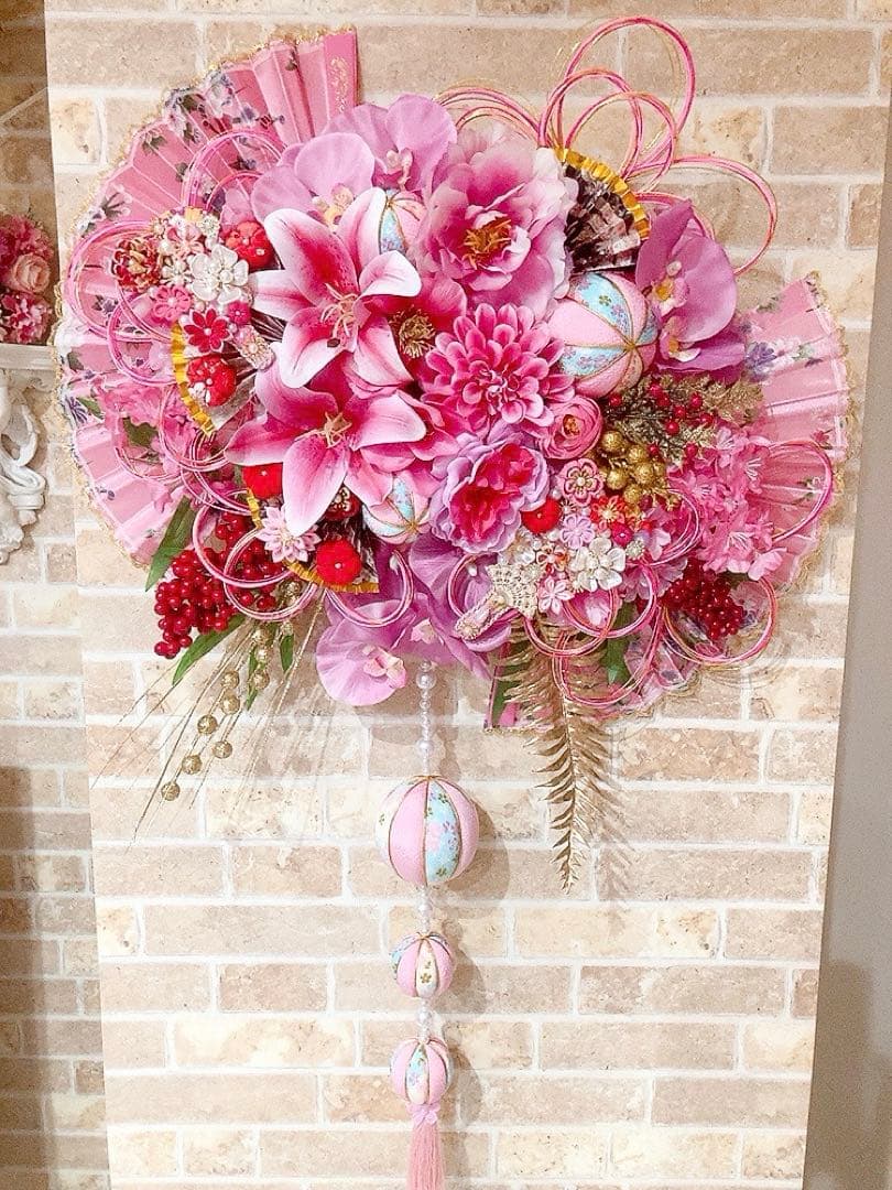 超豪華！豪華絢爛♡最高峰のお正月リース♡造花リース♡超特大サイズ♡お正月飾り