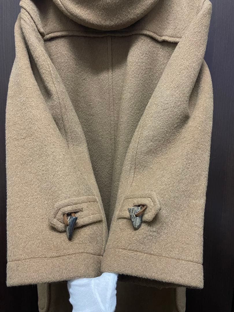 J.PRESS ダッフルコート LL キャメル ウール 裏地ストライプ