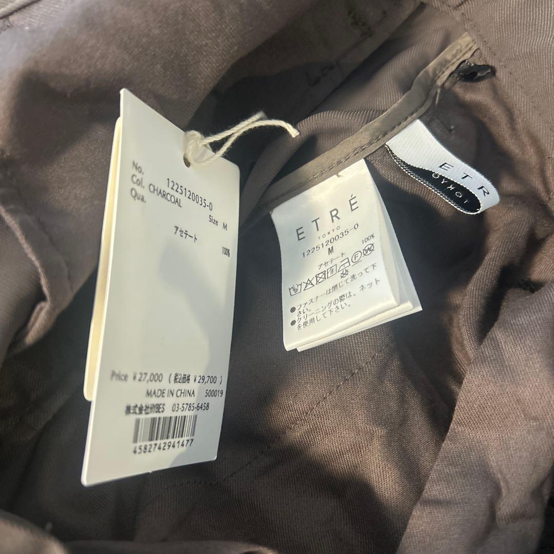 ETRE TOKYO 25SS リラクシーカーゴパンツ チャコール M