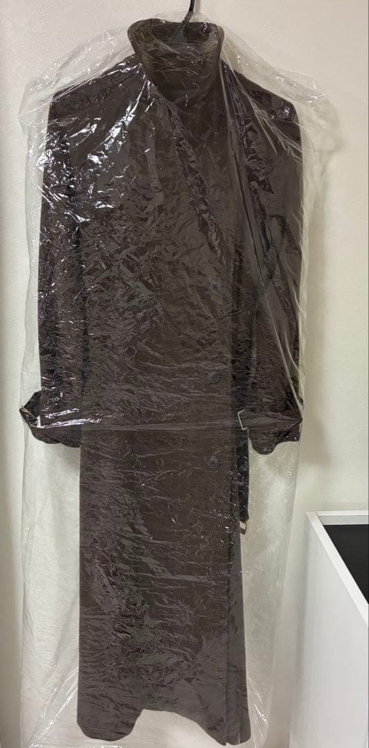 anuans アニュアンスダークブラウン ロングコート ベルト付き