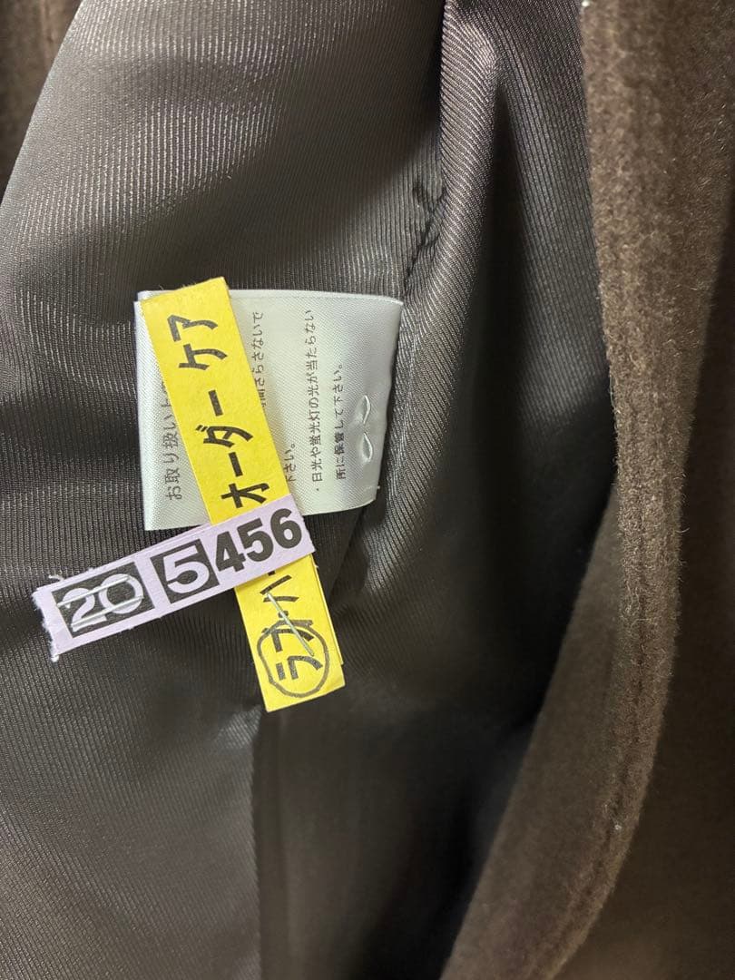 anuans アニュアンスダークブラウン ロングコート ベルト付き