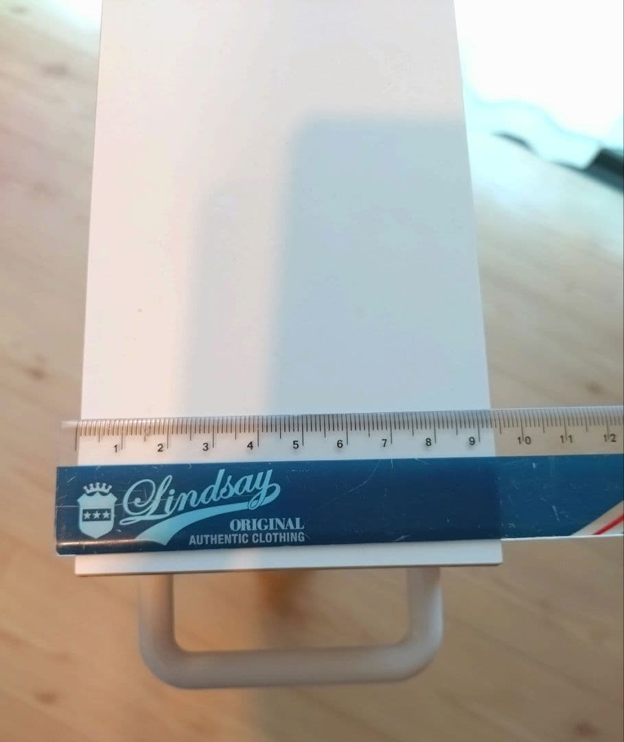 ホワイト木製キッチンワゴン ハンドル付き 隙間収納9.5cm