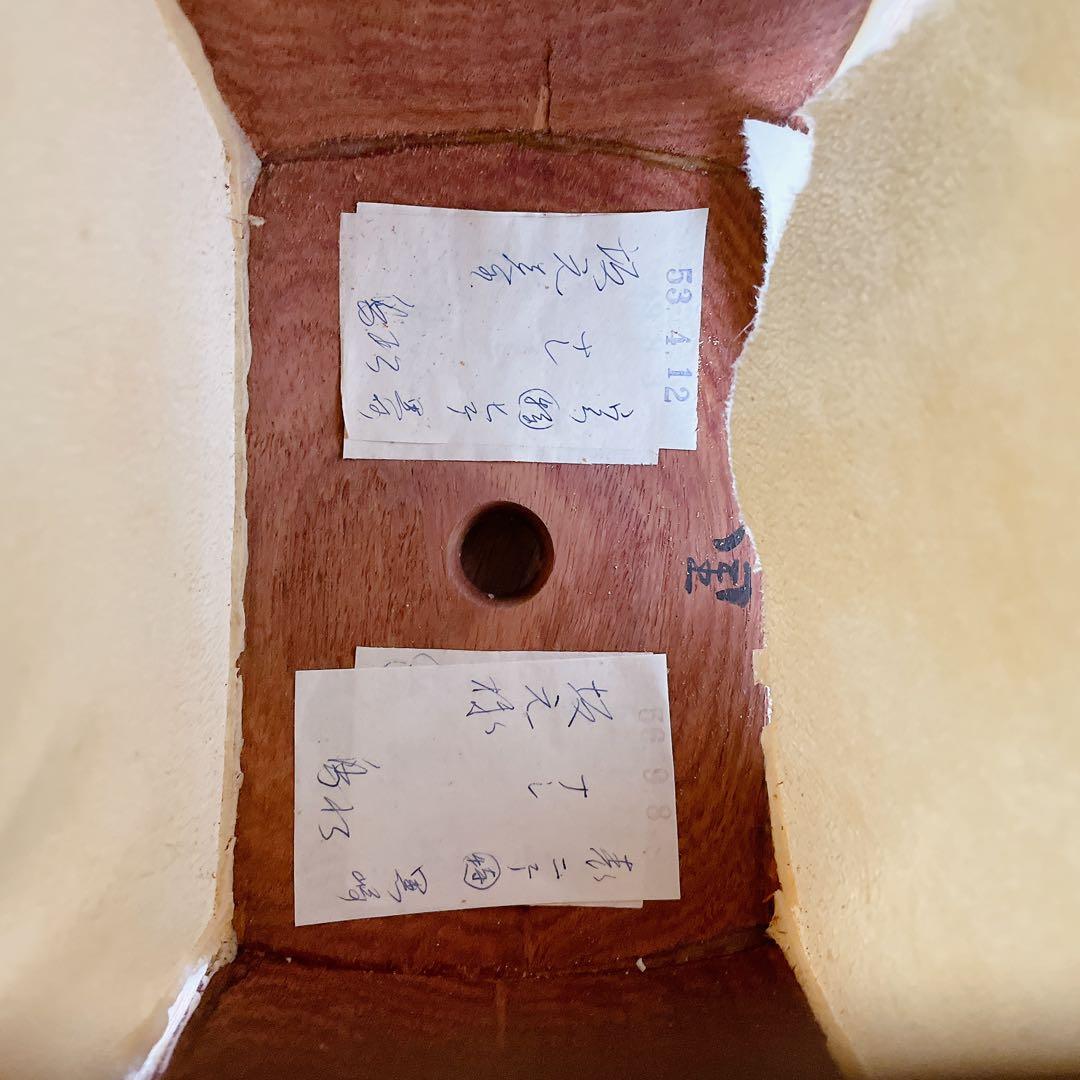 地唄三味線 細棹 一本溝 丸打胴 紅木 和楽器