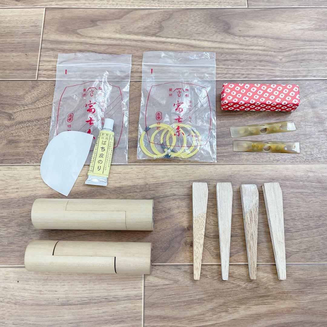 地唄三味線 細棹 一本溝 丸打胴 紅木 和楽器