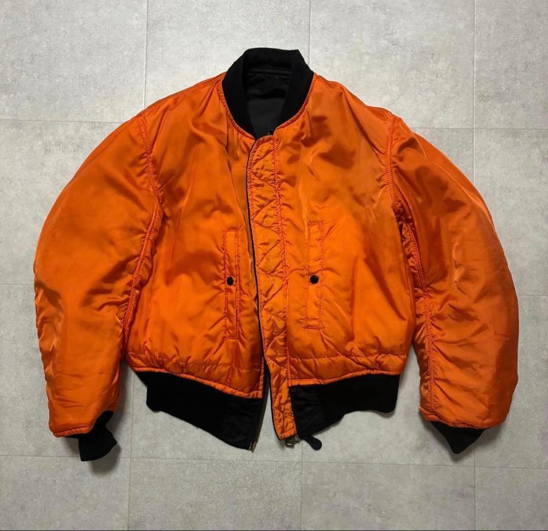 90s ALPHA USA製 MA-1 ブラック フライトジャケット