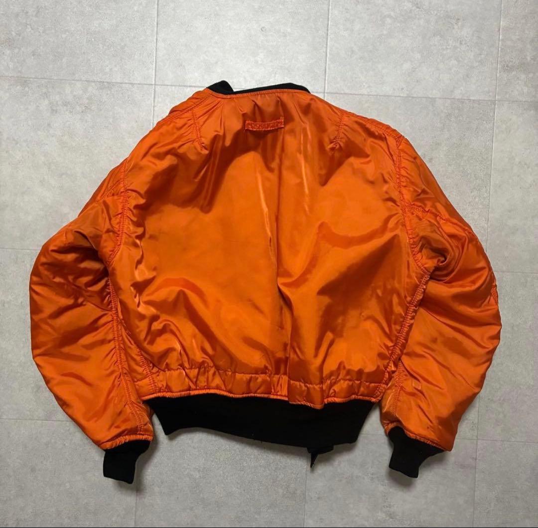 90s ALPHA USA製 MA-1 ブラック フライトジャケット