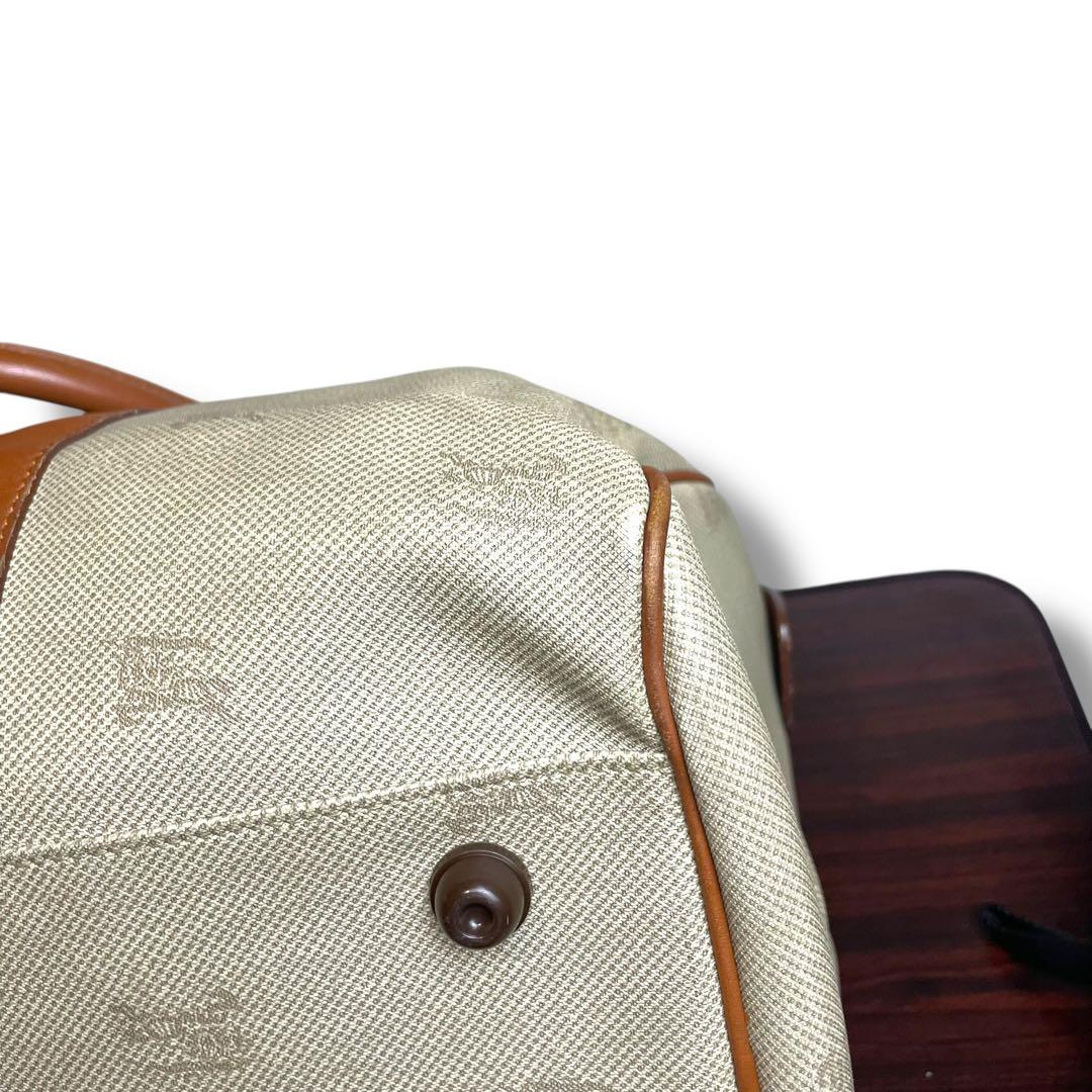 【大容量】Burberrys バーバリー ボストンバッグ ホースロゴ キャンバス