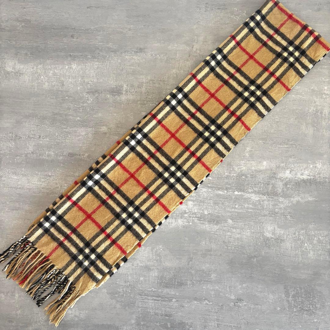 希少　BURBERRY バーバリー　マフラー カシミヤ　チェック　ノバチェック