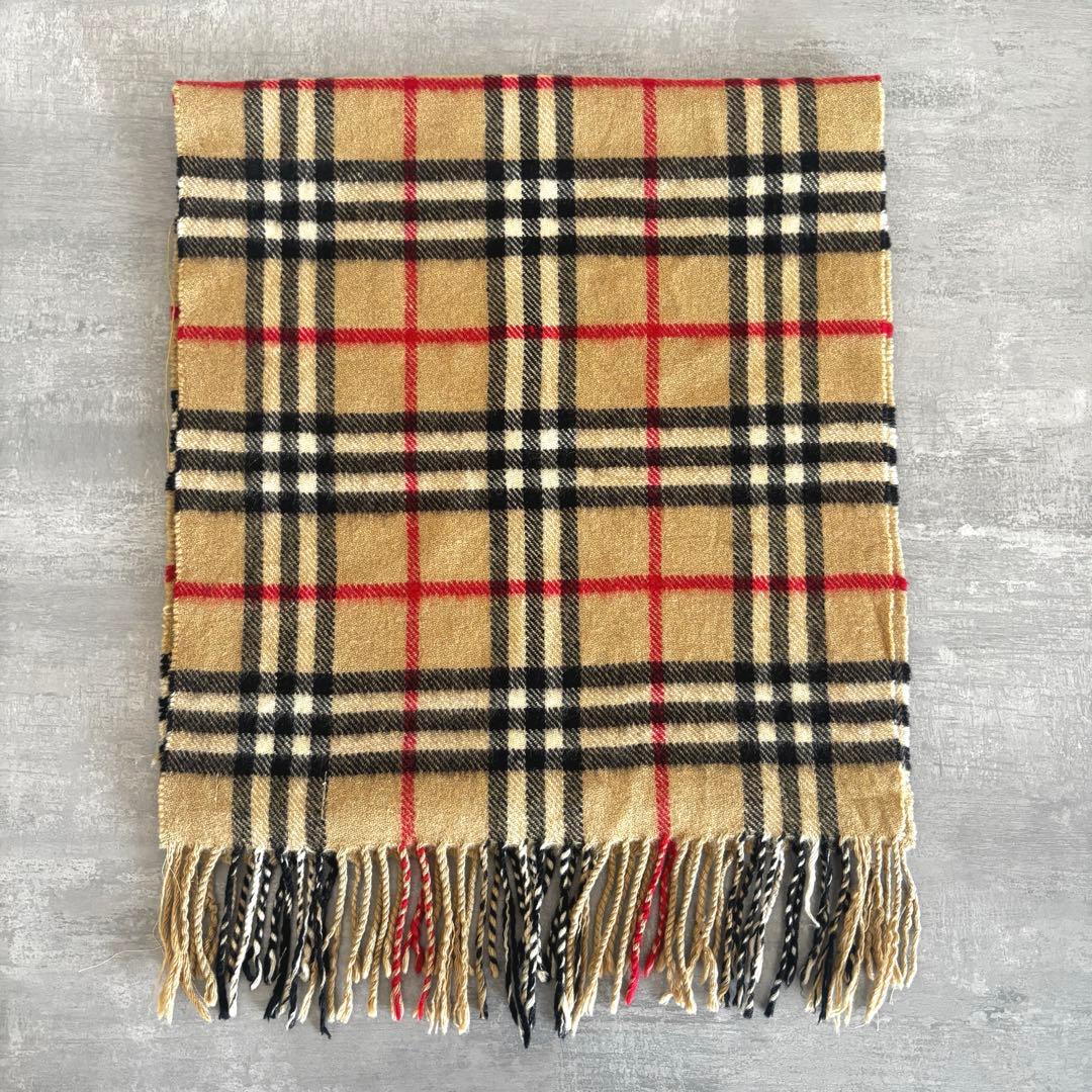 希少　BURBERRY バーバリー　マフラー カシミヤ　チェック　ノバチェック