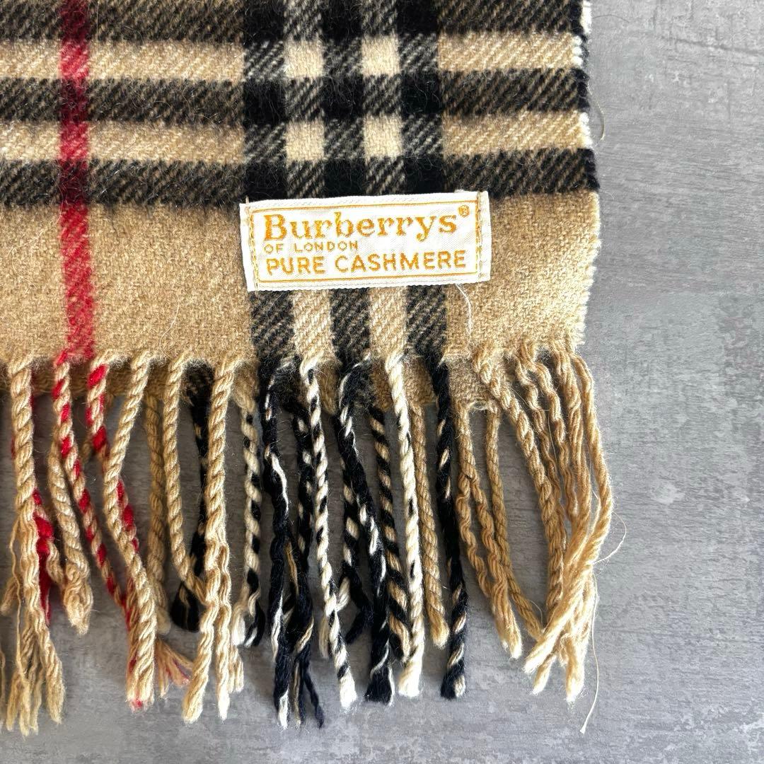 希少　BURBERRY バーバリー　マフラー カシミヤ　チェック　ノバチェック