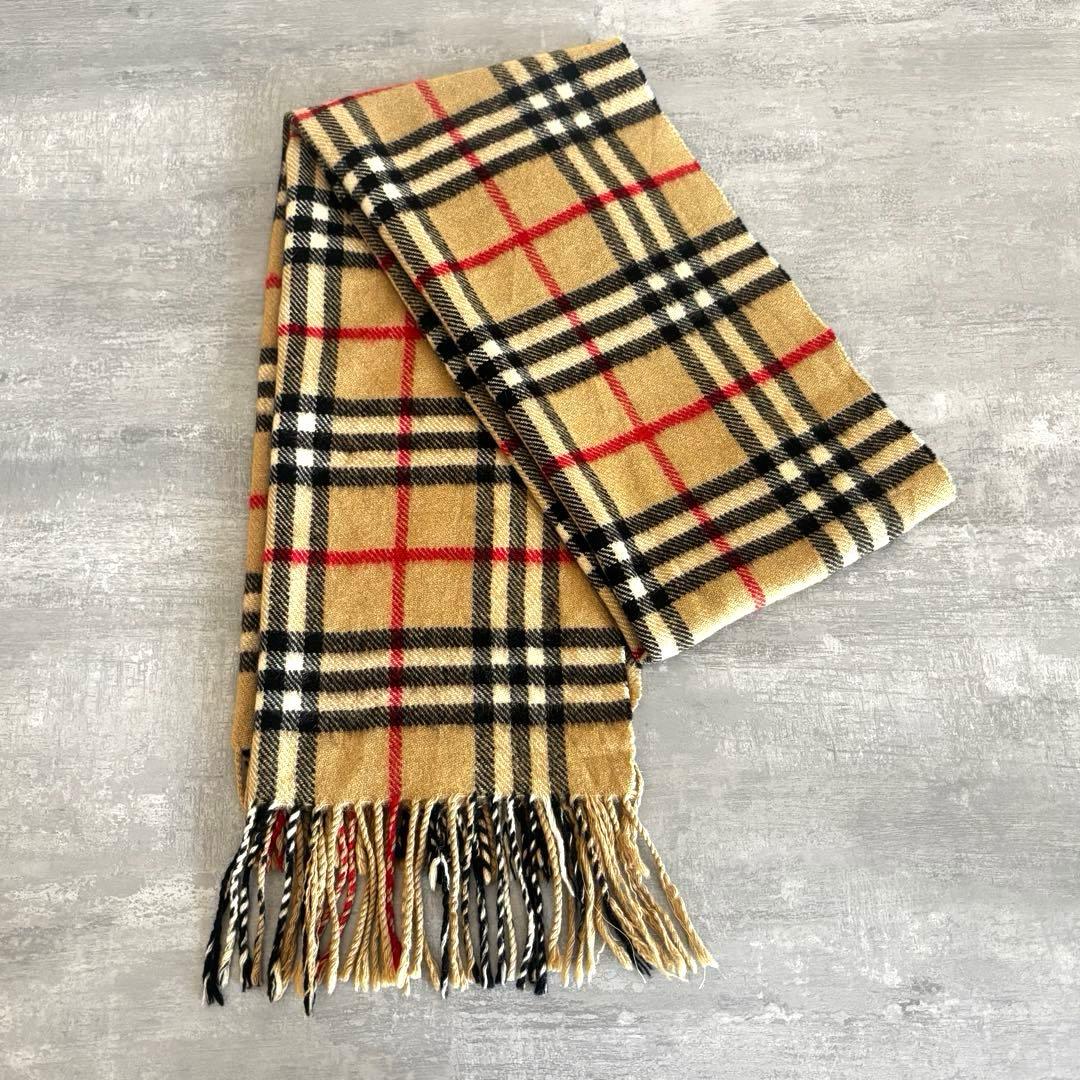 希少　BURBERRY バーバリー　マフラー カシミヤ　チェック　ノバチェック