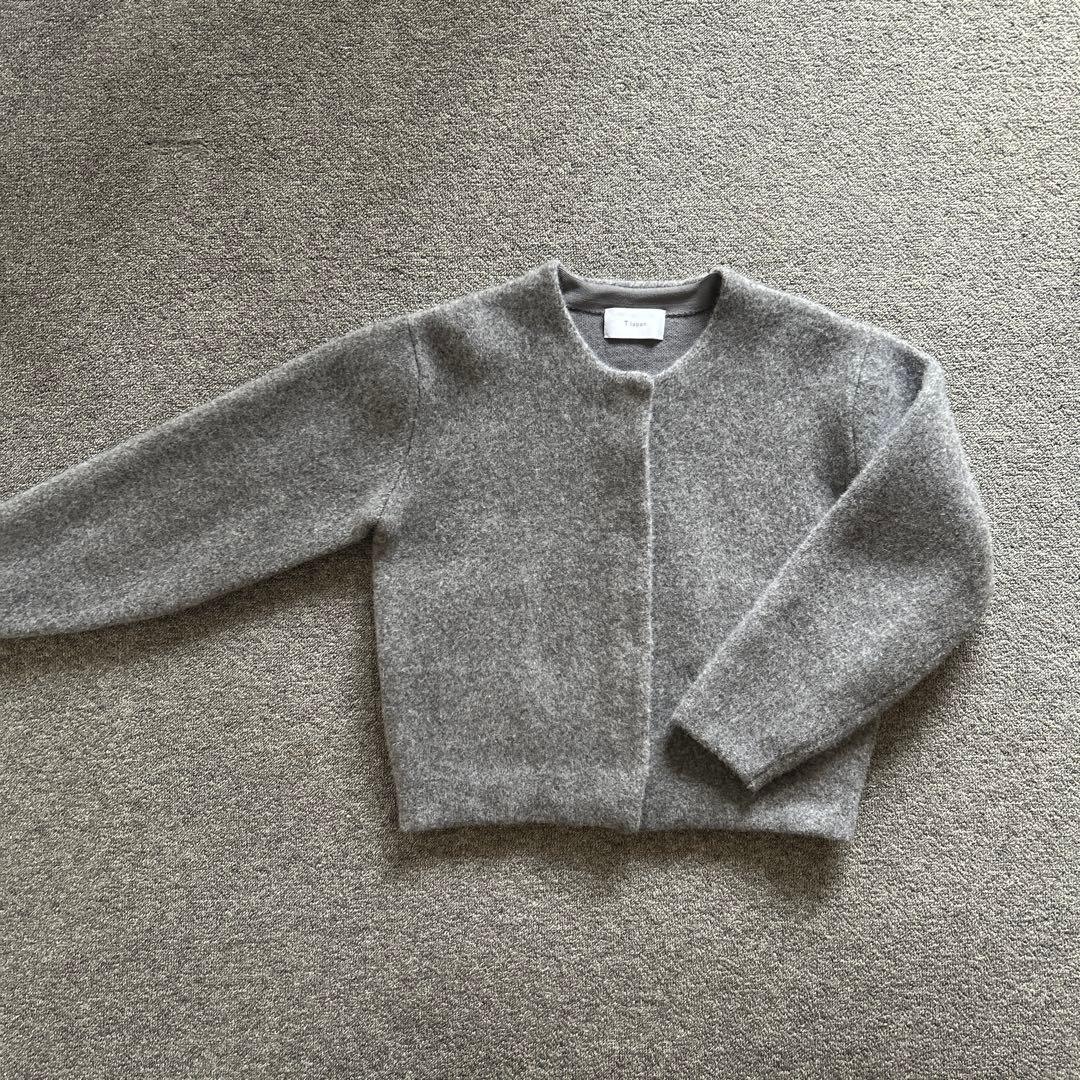最終値下げ　t.japan knit jacket グレー